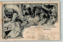 69115 W6900 Heidelberg , Neckar 1898 - Gasthaus Räuberhöhle Schloss
