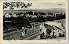 65510 W6270 Kröftel - Feldberg Bauern bei der Feldarbeit Gasthaus Otto Schütz