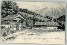 82467 W8100 Schlattan Künstlerkarte Alm-Gasthaus Schlattan sign. Eilers Gasthaus-Stempel