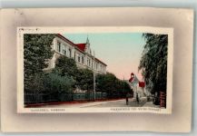 78315 W7760 Radolfzell am Bodensee 1914 Prägedruck Volksschule Neues Postamt Passepartout