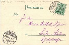 79859 W7826 Schluchsee 1901 Prägedruck Hotel zum Sternen Fasan Hase Jagdhund Stadtwappen Wappen Passepartout