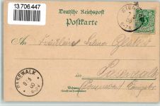 Seenbrück Steszew 1900 BOAKC Lithographie Bahnhof Postamt Kirche