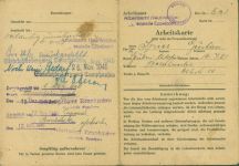 W6686 Eppelborn Arbeitskarte Ausweis 1945 KEINE AK