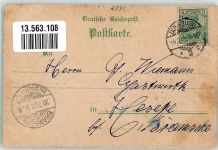 45468 W4330 Speldorf 1901 Gebrauchsspuren Lithographie Gasthaus zum Reichsadler Straßenbahn Wappen Vögel