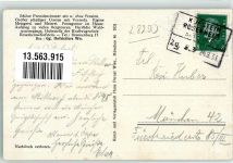 83126 W8201 Fischbach a Inn Künstlerkarte Bahnpost Kufstein Rosenheim Zug 8 24.8.31 Gasthaus Hof-Wirt