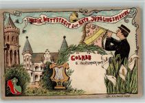 68000 Colmar Kolmar 1903 BOAKC Kath. Kirche Musikwettstreit kath. Jünglingsvereine Lithographie