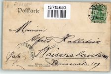 68000 Colmar Kolmar 1903 BOAKC Kath. Kirche Musikwettstreit kath. Jünglingsvereine Lithographie