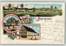 91555 W8805 Breitenau BOAKC Pfarrhaus Brauerei Karl Köhler Lithographie
