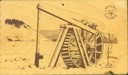 Quesnel British Columbia Cornish Pumpe Holzkarte AK aus Holz