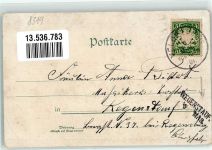 84149 W8319 Velden , Vils 1901 Gebrauchsspuren Lithographie Bahnhof Pfarrkirche St. Peter