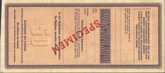 Scheck über 50 CHF Verband Schweizerischer Kantonalbanken Specimen Bank KEINE AK