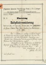 W7000 Stuttgart Haftpflichtversicherung von 1913 Allgemeiner Deutscher Versicherungs-Verein Versicherung KEINE AK