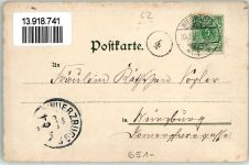 65183 W6200 Wiesbaden 1900 Lithographie Kursaal Musikpavillion Kurhaus Große Fontaine
