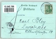 08451 O9630 Crimmitschau 1902 Lithographie Kaiser Wilhelm-Denkmal Knabenschule Bismarckstein Bahnhof Realschule Kutsche