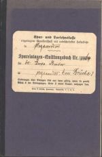 Spareinlagen Quittungsbuch 1936 Motiv KEINE AK