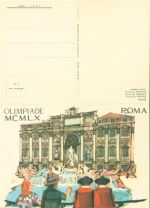 00100 Roma Rom Klapp AK Trevi Brunnen Olympiastadion Olympiade 1960 KEINE AK