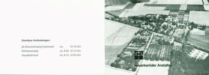 38173 W3305 Neuerkerode KEINE AK Jahresfest 1977 Anstalten Klappkarte Fliegeraufnahme