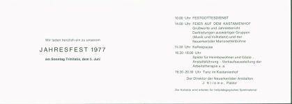 38173 W3305 Neuerkerode KEINE AK Jahresfest 1977 Anstalten Klappkarte Fliegeraufnahme