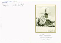 27386 W2725 Brockel , Kr Rotenburg, Wümme KEINE AK Windmühle Winter Klappkarte Glückwünsche Weihnachten Neujahr