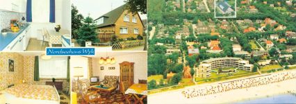 25938 W2270 Wyk auf Föhr KEINE AK Nordseehaus Innen- und Aussenansicht Klappkarte