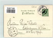 61231 W6350 Bad Nauheim 1898 Gebrauchsspuren Lithographie Kurhaus Parkstraße Sprudel