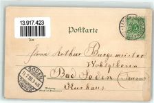65307 W6208 Bad Schwalbach 1898 Gebrauchsspuren Lithographie Kurhaus Ottmar Zieher