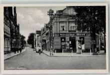 39307 O3280 Genthin - Poststraße Naverma-Haus Litfaßsäule Emailleschild Radfahrer
