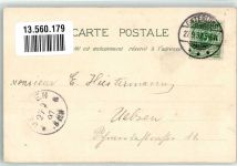 Monaco 1897 Lithographie Gasthaus Casino Schloss
