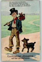 Schuh Absätze Vagabund mit einem Hund AK Continental 1914