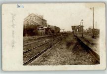 80190 Nesle 1917 Gebrauchsspuren Bahnhof Ort handschriftlich