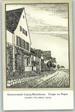 O7010 Marienbrunn Gartenvorstadt Gruppe am Bogen Architekt Fritz Schade Architektur Künstlerkarte