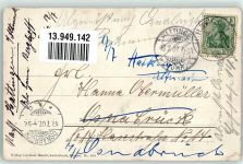 Nr. 104 Kammerwagen auf AK Hess. Tracht, Mandt 1907 Künstlerkarte