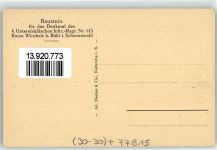 W7580 Bühl , Baden Das 4. Unterelsäss. Inf.Regt. Nr. 143 - Baustein Kriegerdenkmal Künstlerkarte
