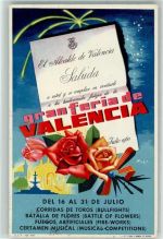 Valencia Künstlerkarte gran feria sign.