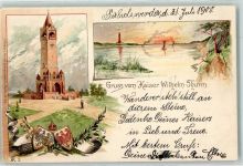 10115 O1199 Wilhelmstadt 1900 Lithographie Pichelswerder Kaiser Wilhelm-Turm signiert