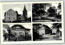 77731 W7608 Sand b Offenburg - Kirche Schule Pfarrhaus Gasthaus zur Sonne