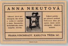 Prag Praha Werbung Anna Nekutova Nähmaschine KEINE AK