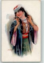 Frau Tracht Verlag ERKAL Nr.332-3 Usabal, L. Künstlerkarte