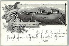 5020 Salzburg 1896 Lithographie Vorläufer Gasthaus Hotel Gaisbergspitze