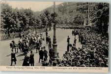 Wien 1. Bezirk, Innere Stadt Verlag B.K.W.I 405-11 Kaiser Huldigungs-Festzug 1908 Schnitterwagen Fotoapparat Kaiser Franz Josef I.