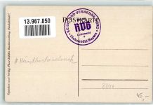 91550 W8804 Dinkelsbühl Künstlersteindruck Brunnen Bayrischer Löwe mit Wappenschild