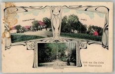 02977 O7700 Neukollm Gebrauchsspuren Gasthaus zum Auerhahn Forsthaus Schiess-Stand