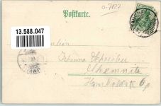 04425 O7127 Taucha b Leipzig 1904 Prägedruck Eichenblatt Taucha
