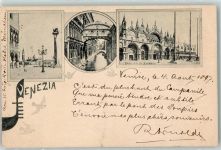 30100 Venezia 1897 Gebrauchsspuren Basilica di S. Marco Vorläufer