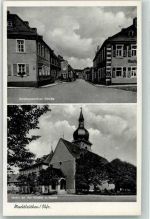 95168 W8688 Marktleuthen - Kirchenlamitzer Straße an der Kirche u. Markt