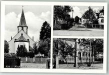 77694 W7640 Kork , Kr Kehl - Kirche Kriegerdenkmal Zirkelstraße Schulhaus