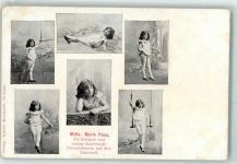 Die kleinste Pistonbläserin auf dem Drahtseil AK Artist 1902