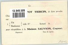 Caen Cognac Sauvion Werbung Tennisschläger Clown