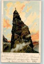 Innsbruck Nr. 1537 Frau Mitt und Bergsteiger sign. Carl Schmidt Zieher Ottmar 1901 Gebrauchsspuren