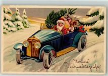 Weihnachten Weihnachsmann Spielzeug Kasperle Glückwunsch Auto